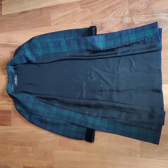 Brooks Brothers Women's Tartan Plaid Velvet Worsted Wool Dress Coat size 8 - Picture 10 of 12